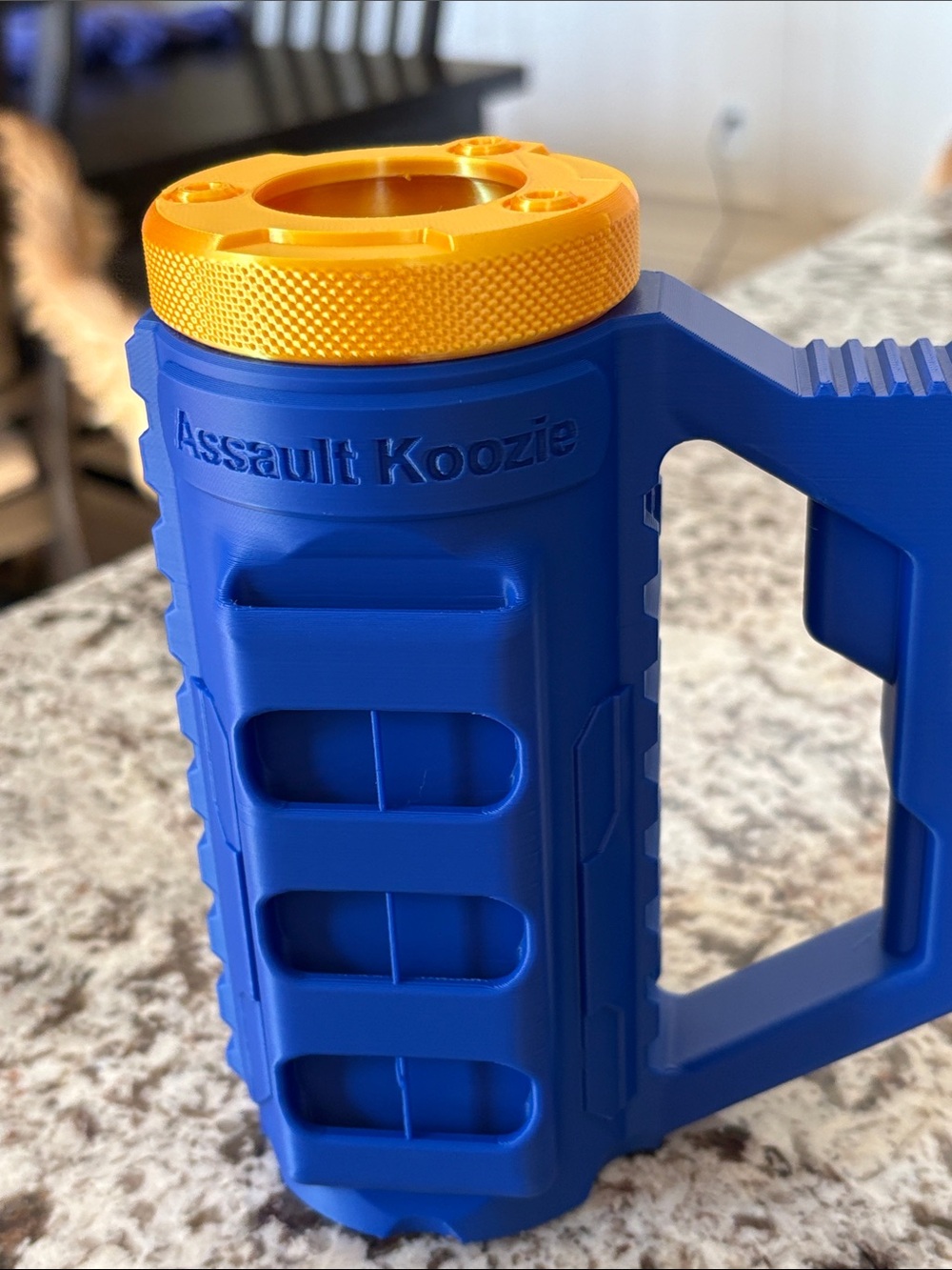 Blue and Gold Assault Koozie